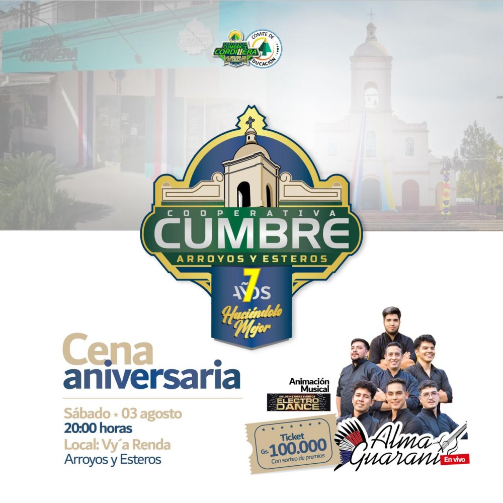 ¡La sucursal Arroyos y Esteros de la Cumbre cumple 7 años en agosto!!